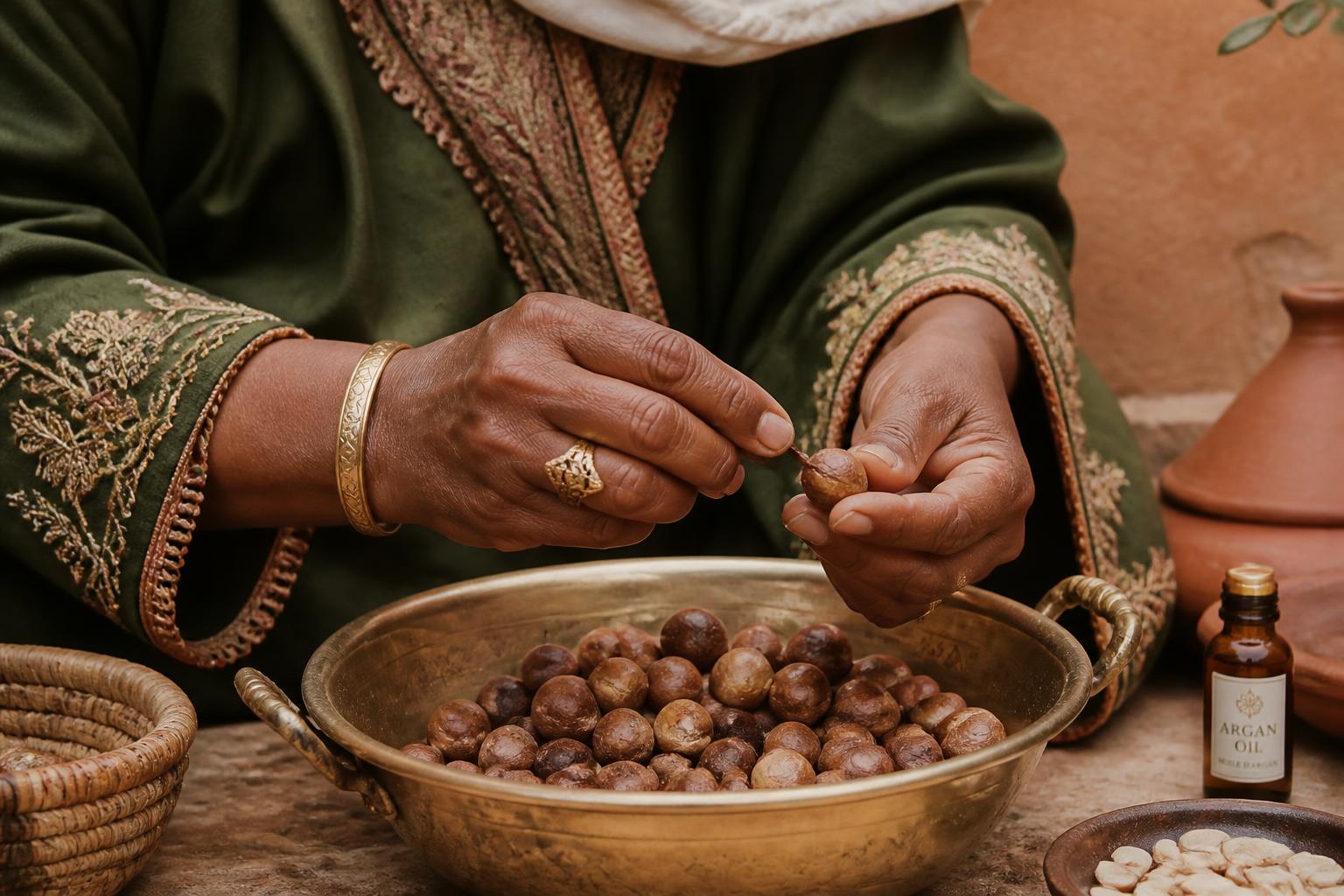 Moroccan artisan hands