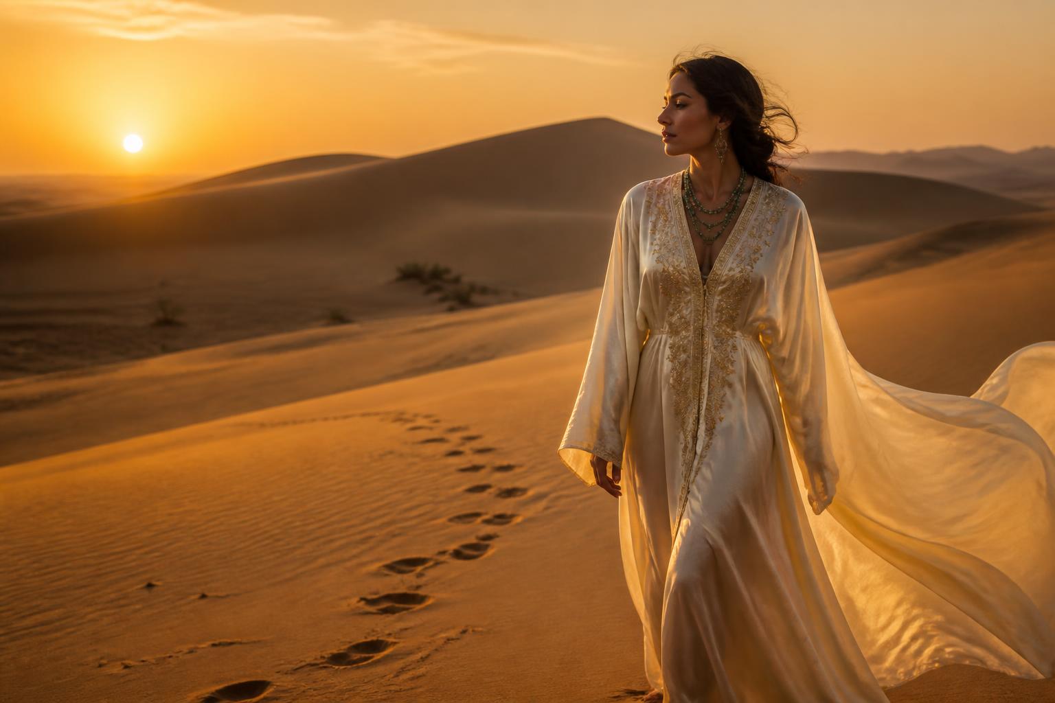 Moroccan desert at sunset